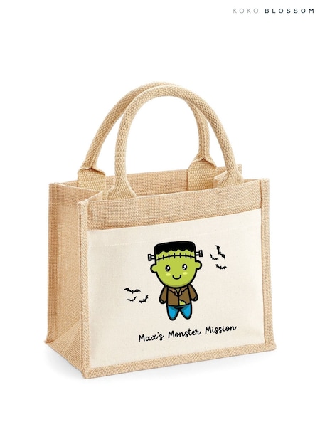 Cream - Personalised Halloween Monster Trick Or Treat Bag By Koko Blossom