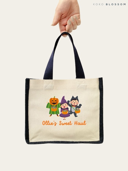 Cream - Personalised Halloween Sweet Haul Bag By Koko Blossom