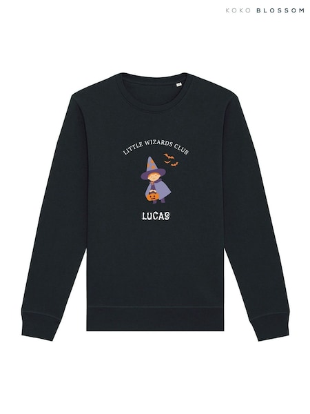 Black - Personalised Kid's Wizard Halloween Sweatshirt By Koko Blossom