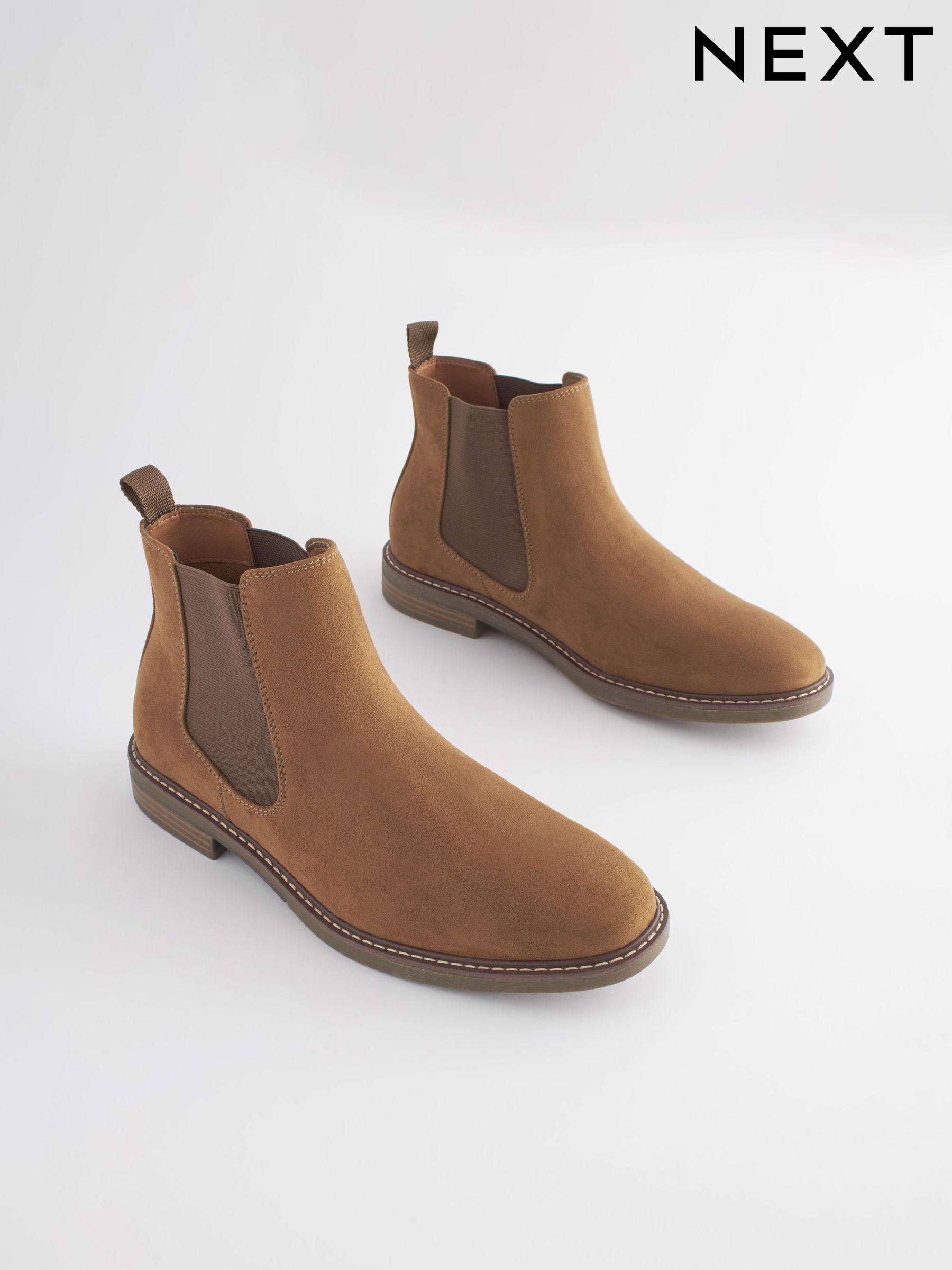 Suede brown chelsea boots mens store