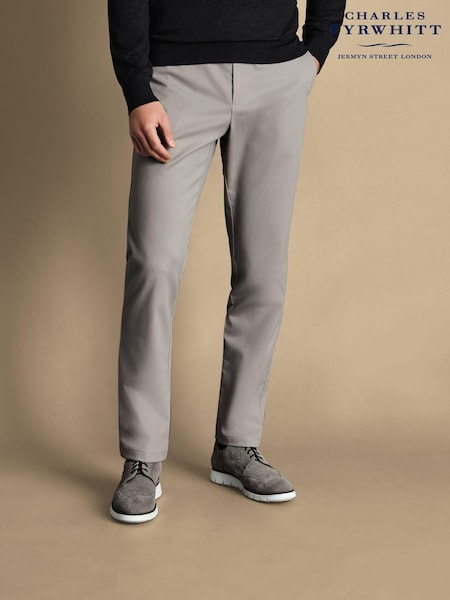 Harmaa - Charles Tyrwhitt French Classic Fit Ultimate ei-rauta Chinot (872765) | €142