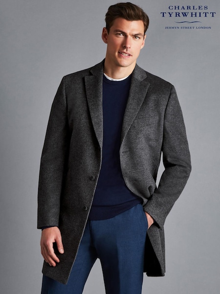 Charles Tyrwhitt Grey Pure Wool Overcoat (872789) | €401