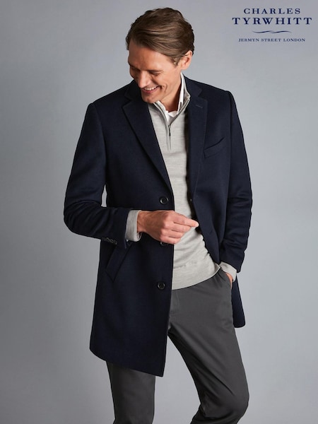 Charles Tyrwhitt Blue Pure Wool Overcoat (872852) | €401