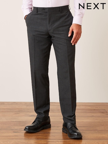 Charcoal Grey Tailored Fit Wool Mix Textured Suit Trousers (872949) | € 7