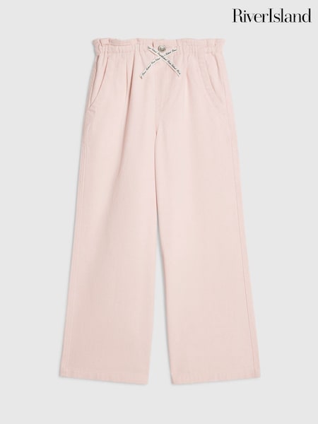 Pink - River Island Barry Wide Leg Trouser