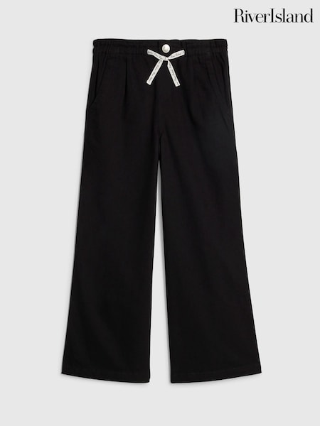 Schwarz - River Island Barry Hose mit weitem Bein