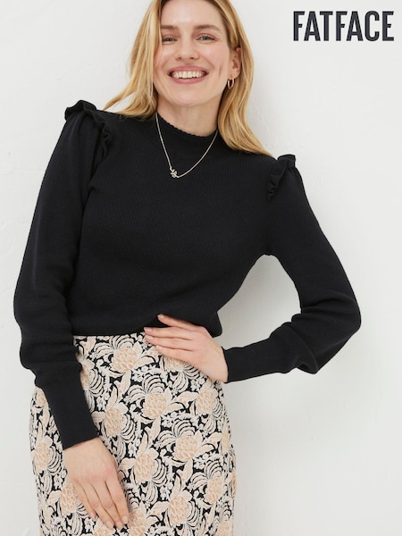 FatFace Black Fiona Frill Jumper (873093) | €31