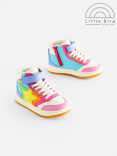 Little Bird by Jools Oliver Multi Pastel Rainbow Star Hi-Top Trainers (873385) | 1,562 UAH - 2,163 UAH