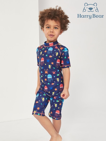 Harry Bear Blue Boys Nautical Sea Life Swim Surfsuit (873570) | R$ 120