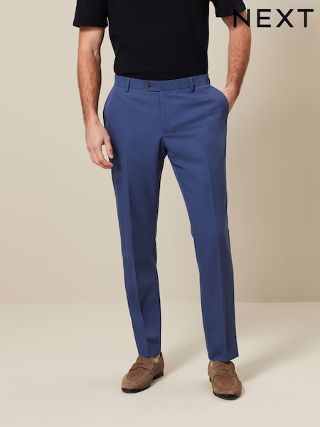 Cobalt Blue Slim Fit Motionflex Stretch Suit Trousers (873814) | AED35