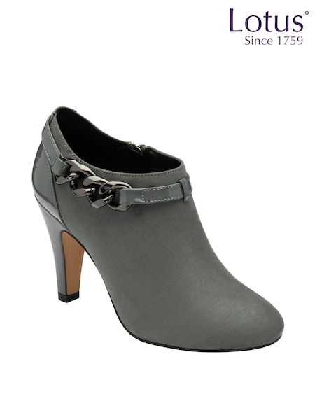 Lotus Grey Heeled Shoe Boots (873884) | AED189