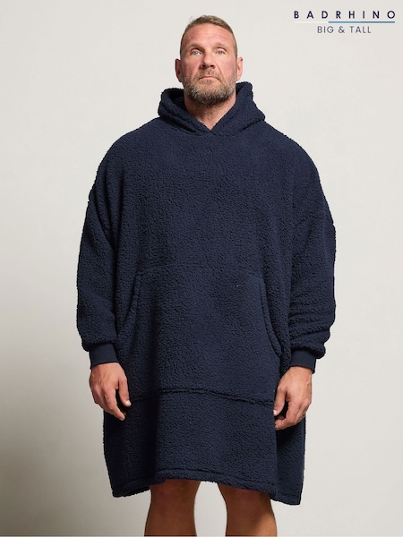 Blue - Regular Badrhino Big & Tall Super Soft Blanket Hoodie