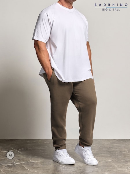 Brown - Regular Badrhino Big & Tall Cuffed Joggers