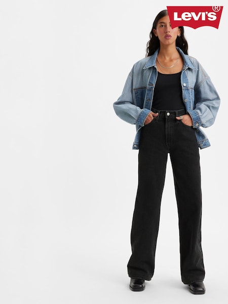Черный - Levi's® Ribcage Wide Leg 100% Cotton Jeans (874453) | €146