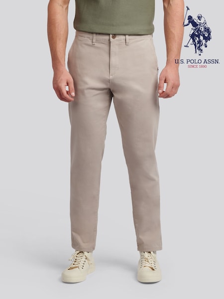 Neutralna boja - Regular U.s. Polo Assn Textured Dobby Trousers