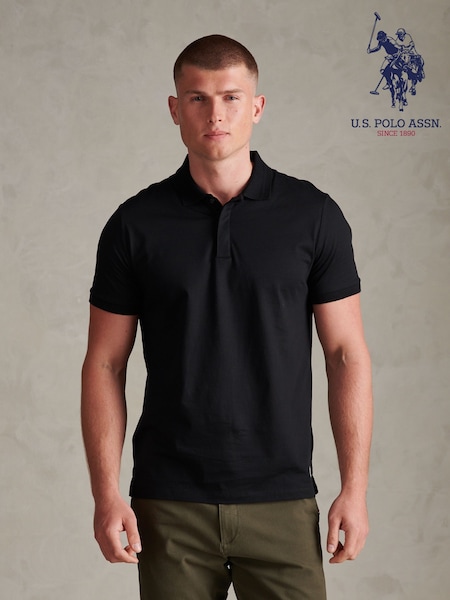 Black - Regular U.s. Polo Assn Premium Cotton Polo Shirt