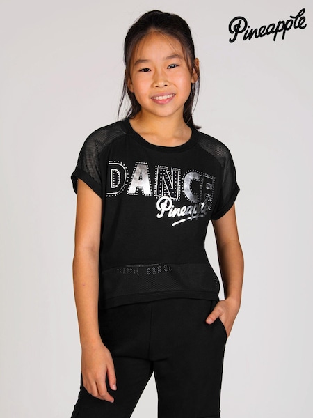 Pineapple Black Dance Girls Crop T-Shirt (875576) | 1,322 UAH