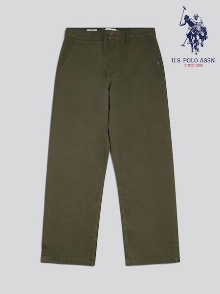 Grün - Regular U.s. Polo Assn. Relaxed Fit Stretch Chinos