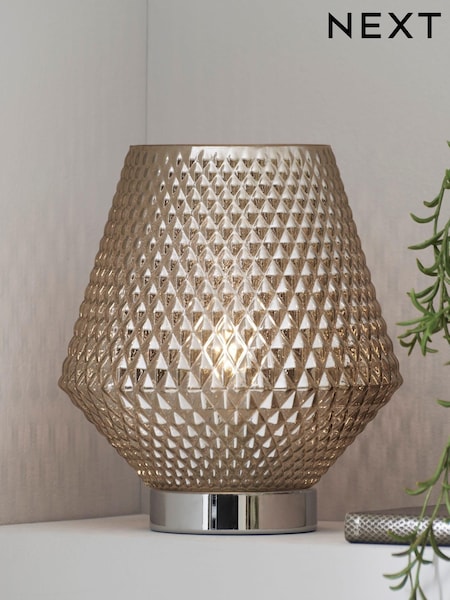 Champagne Gold Battery Operated Medium Tapered Ambient Lamp (875613) | €33