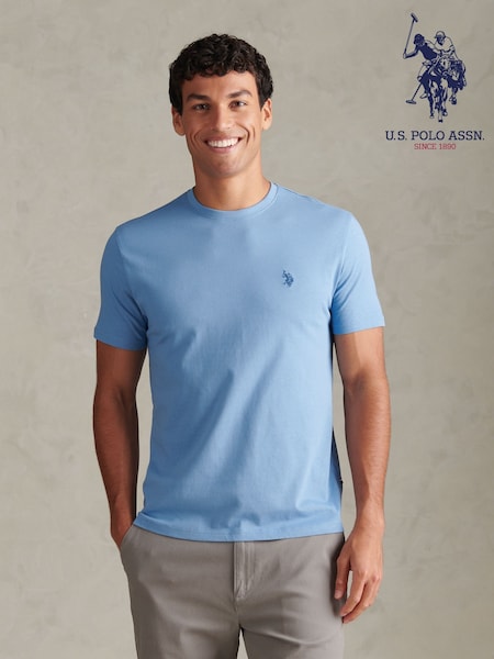 Azul - Regular U.s. Polo Assn. Double Horsemen T-shirt