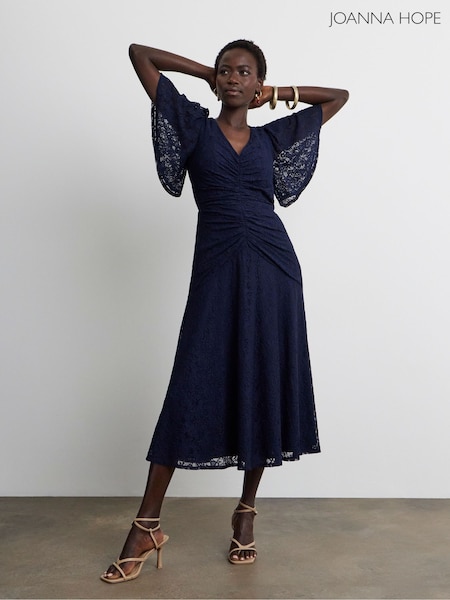 Blue - Joanna Hope Stretch Lace Midi Dress