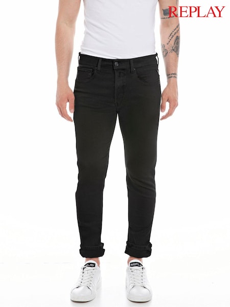 Replay Black Grover Straight Fit Jeans (875789) | AED652