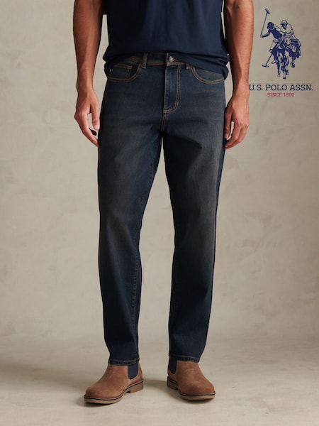 Dark Blue - Regular U.s. Polo Assn. Comfort Stretch Tapered Fit Jeans