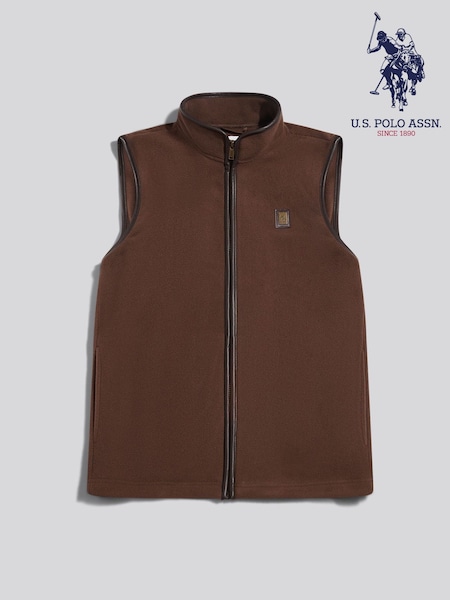Қоңыр - Regular U.s. Polo Assn. Heritage Micro Fleece Gilet
