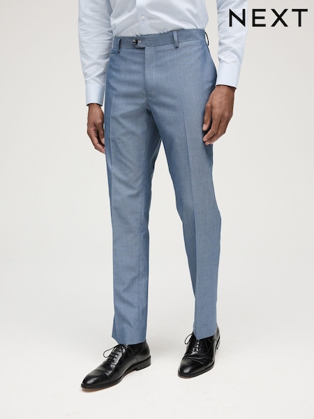 Light Blue Slim Fit Trimmed Suit Trousers (876510) | €21.50