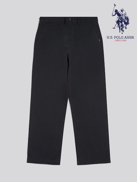 Black - Regular U.s. Polo Assn. Relaxed Fit Stretch Chinos