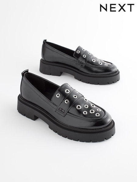 Black/Silver Forever Comfort® Chunky Loafers (877014) | €5