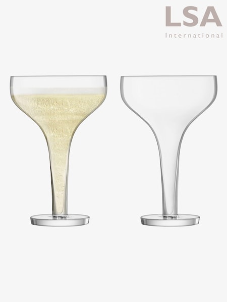 LSA International Clear Epoque 150ml Set Of 2 Champagne Saucers (877382) | €57