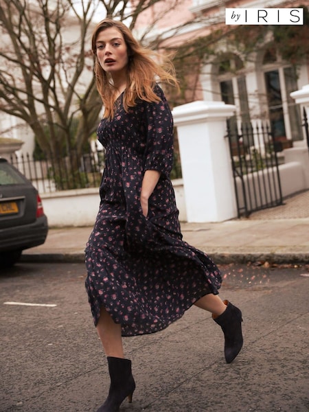 By Iris Blue Nixi Floral-Print Midi Dress (877645) | €129