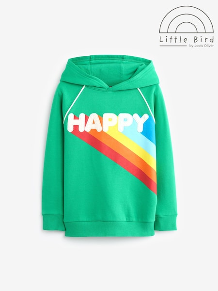 Little Bird by Jools Oliver Green Rainbow Happy Hoodie (877696) | €20 - €25