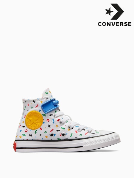 Converse White/Blue Chuck Taylor All-Star Bubble Strap 1V Trainers (877893) | AED69