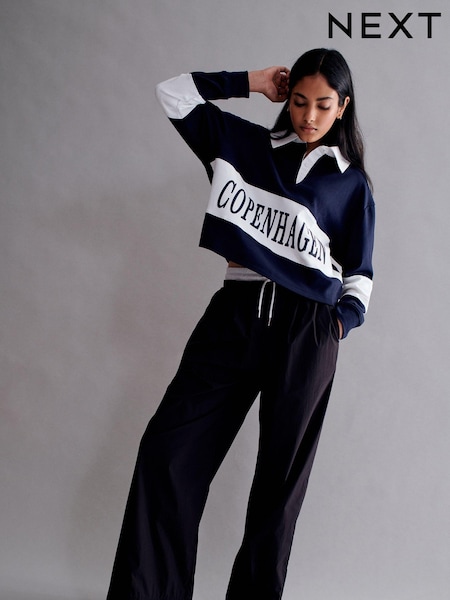 Black Wide Leg Boxer Trousers (878096) | €19