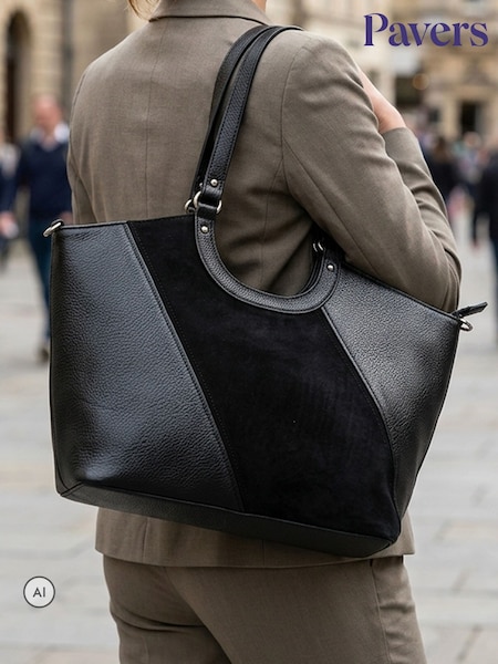Black - Pavers Bellissimo Two Tone Shoulder Bag