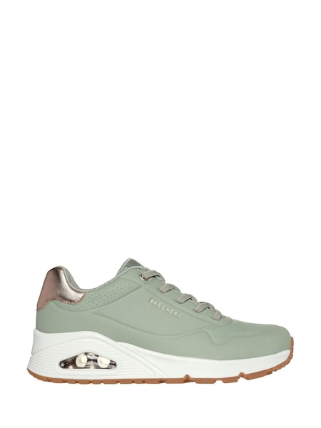 Green - Skechers Womens Standard Fit Uno Trainers (878242) | 112 €