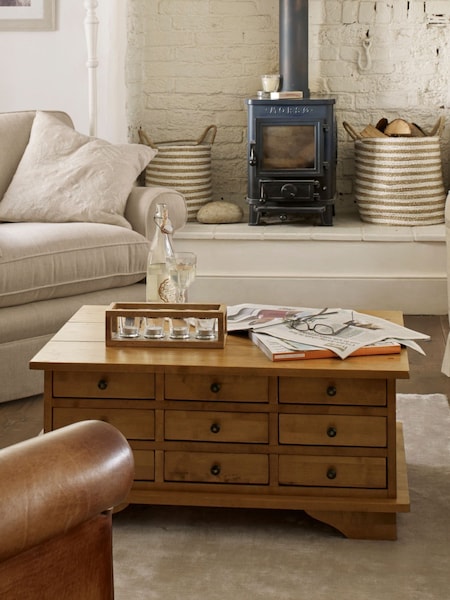 Laura Ashley Honey Gold Garrat 9 Drawer Coffee Table (878314) | €852