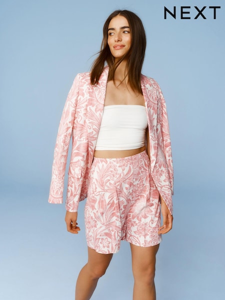 Pink William Morris Linen Blend Shorts (878491) | €11