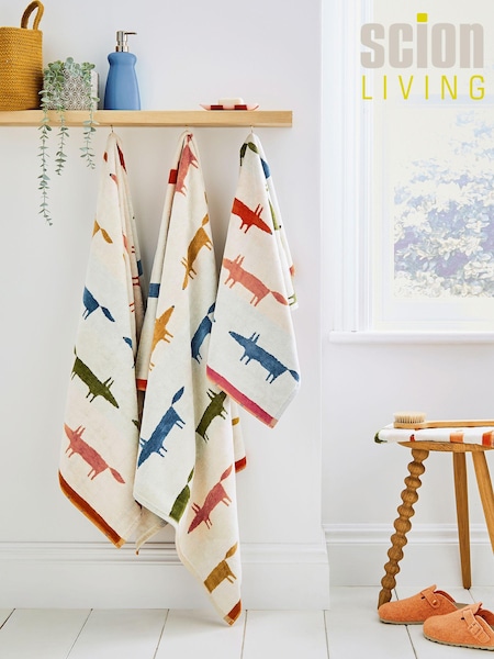 Scion Cream Little Mr Fox Birthday 100% Cotton Towel (878718) | €22 - €60