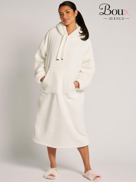 Boux Avenue Cream Fleece Longline Cosy Supersoft Blanket Hoodie (878829) | €37