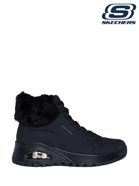 שחור - Skechers Uno Rugged Fall Air Boots (878928) | ‏422‏₪