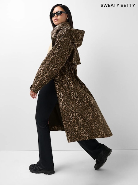 Brown - Sweaty Betty Motion Waterproof Longline Parka