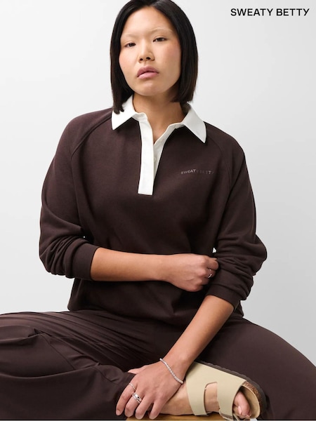 Brown - Sweaty Betty Revive Rugby Sweatshirt