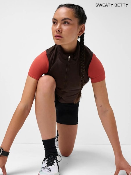 Smeđa - Sweaty Betty Runners visoki prsluk