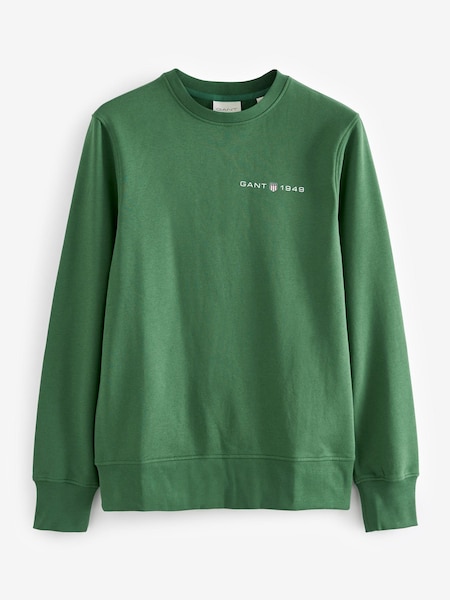 GANT Forest Green Printed Graphic Crew Neck Sweatshirt (879311) | €51