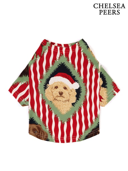 Chelsea Peers Pets Christmas Chip & Friends Stripe Print Pyjama T-shirt