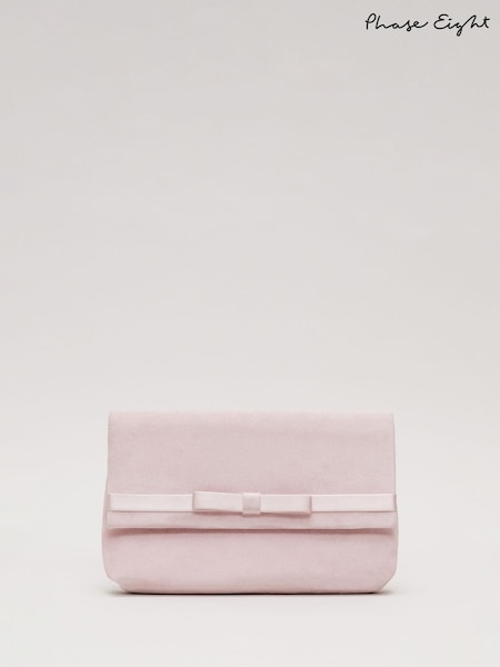 Phase Eight Pink Satin Trim Bow Bag (879404) | €115