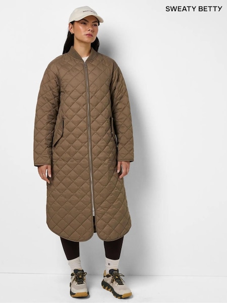 Brown - Sweaty Betty On The Move Longline Jacket